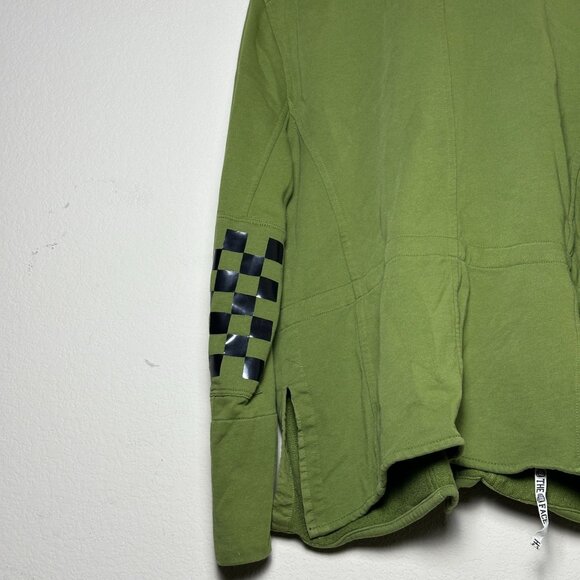 Attic Salt Military Graphic Jacket Army L Punch Today In The Face Green - Picture 10 of 14